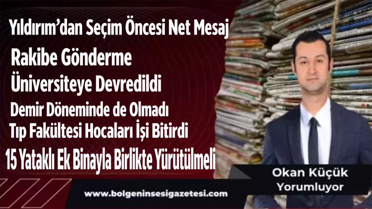 Yıldırım’dan Seçim Öncesi Net Mesaj