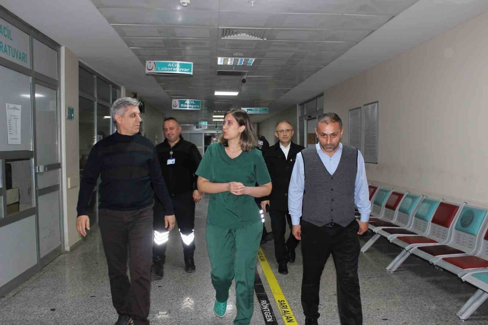 Çaycuma Devlet Hastanesi ve 112 istasyonlarına gece denetimi
