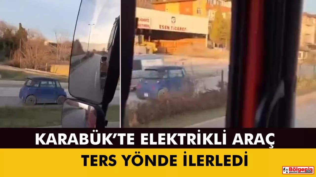 Karabük'te Ters istikamette canını hiçe sayarak ilerlediği anlar kamerada