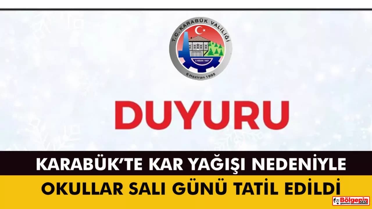 Karabük'te eğitime kar engeli