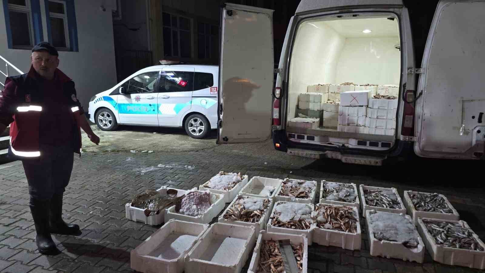 Kastamonu’da yasa dışı avlanan 1,5 ton balığa el konuldu