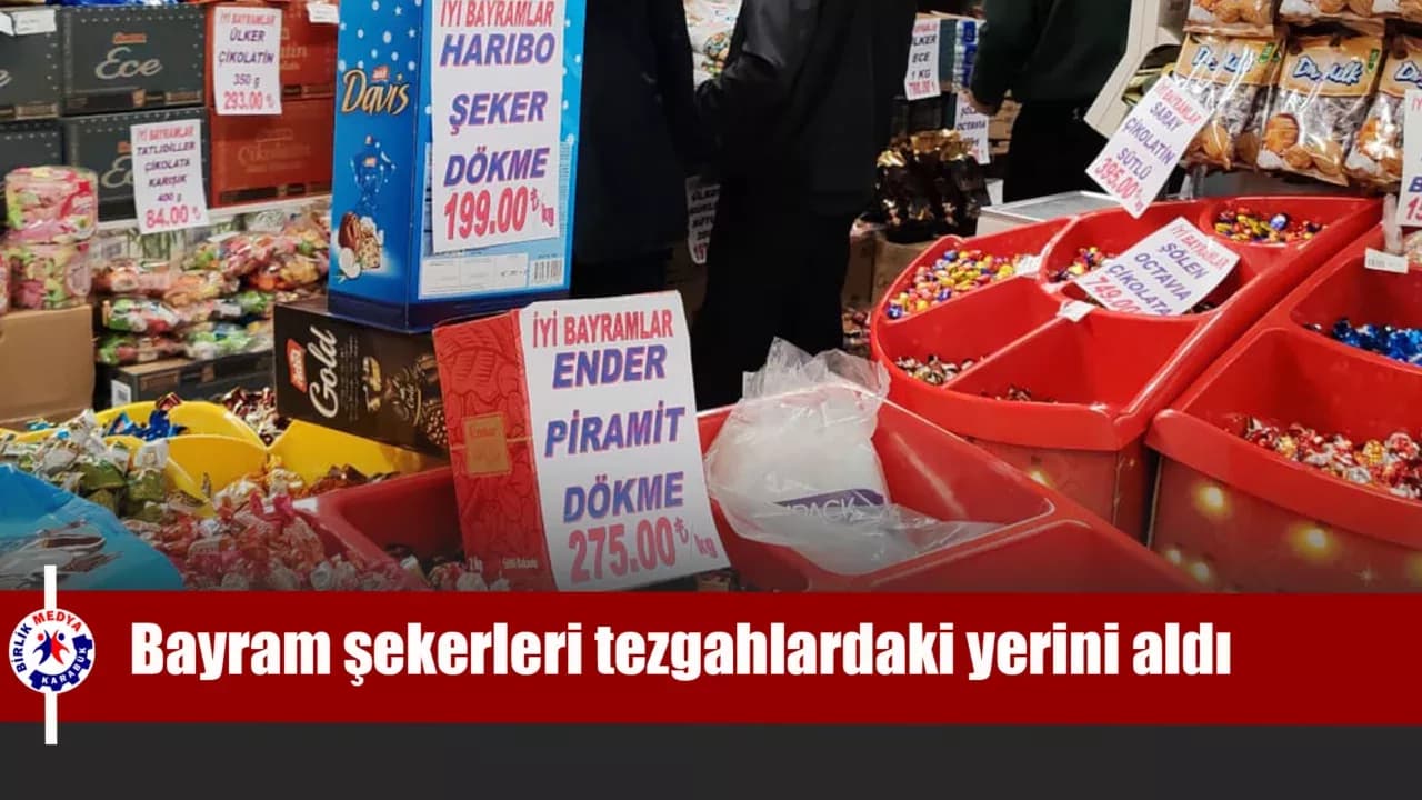 Karabük’te Bayram şekerleri tezgahlardaki yerini aldı