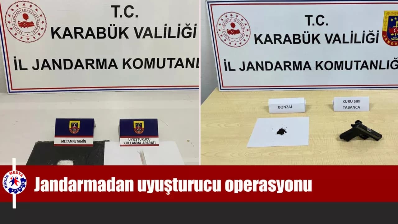 Karabük’te Jandarmadan uyuşturucu operasyonu: 3 şüpheli yakalandı