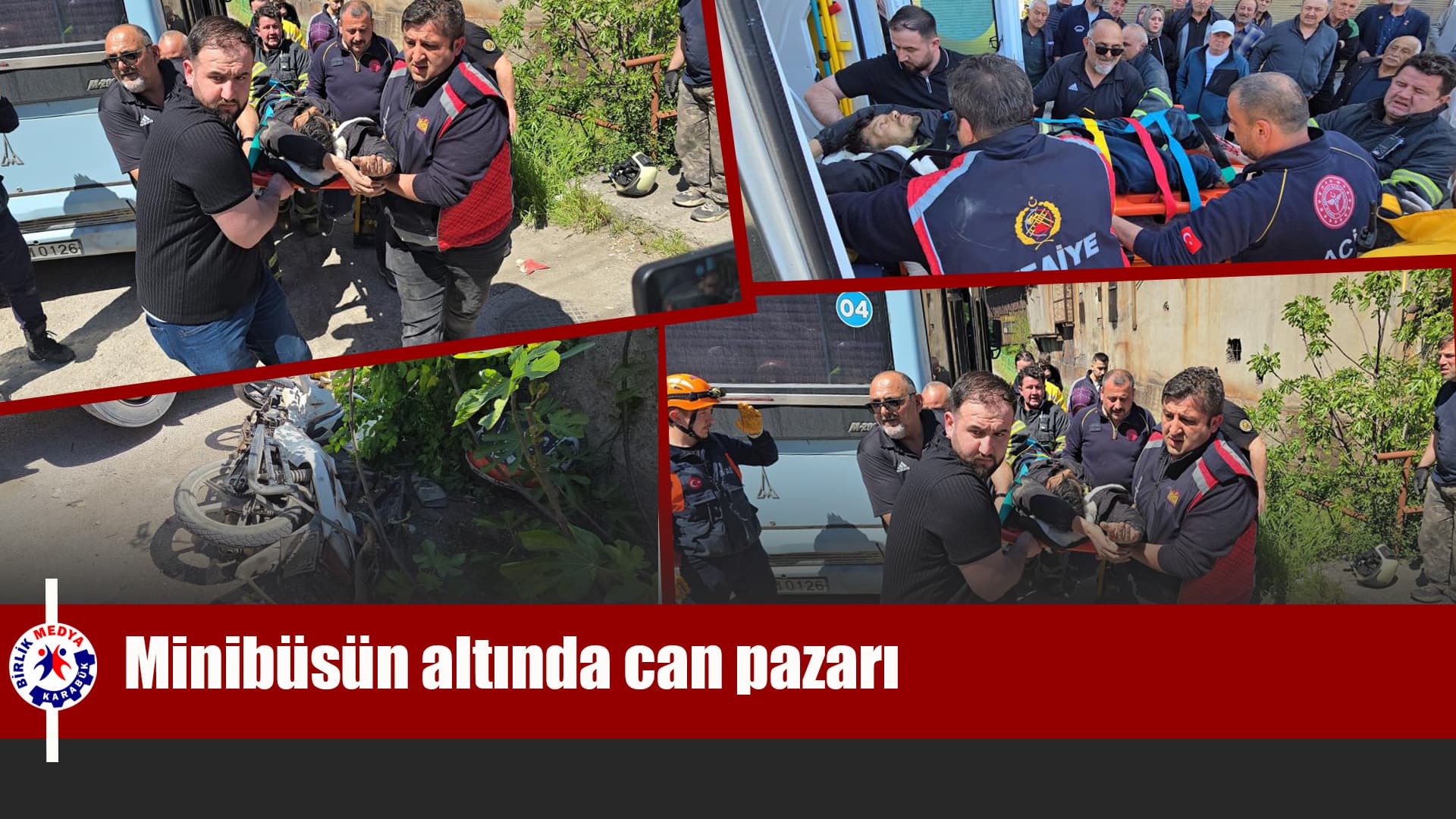 Karabük'te motosikletliyi ekipler zamanla yarışarak kurtardı