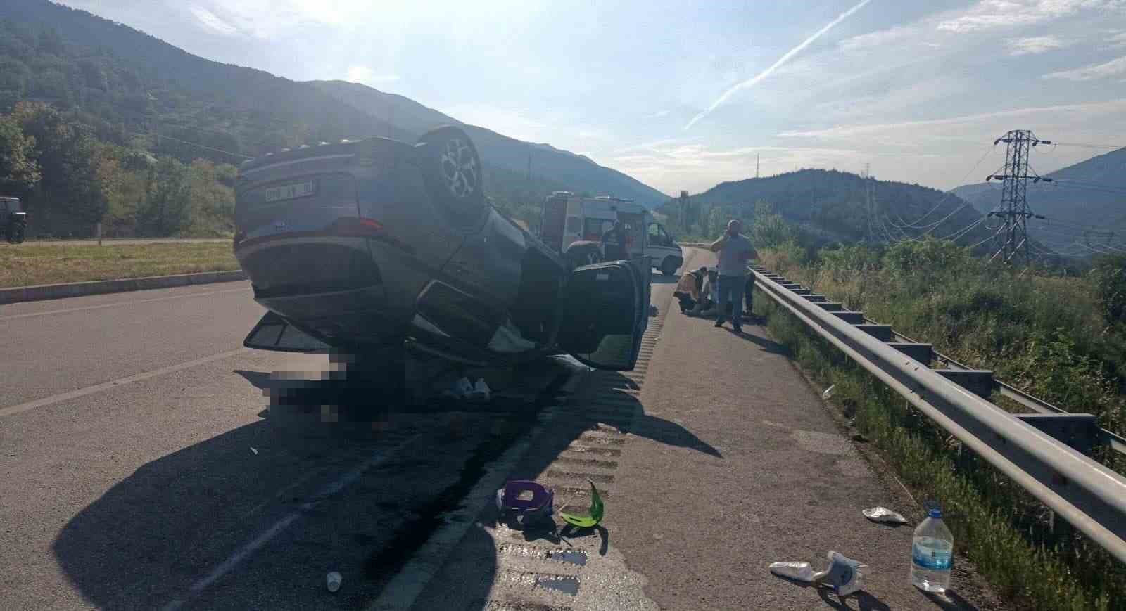 Tokat’ta takla atan otomobildeki 1 kişi öldü, 5 kişi yaralandı