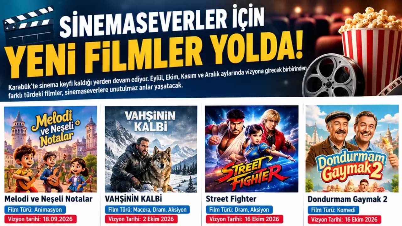 Karabük’te Sinema Takvimi Doluyor: Birbirinden Farklı Filmler Vizyonda
