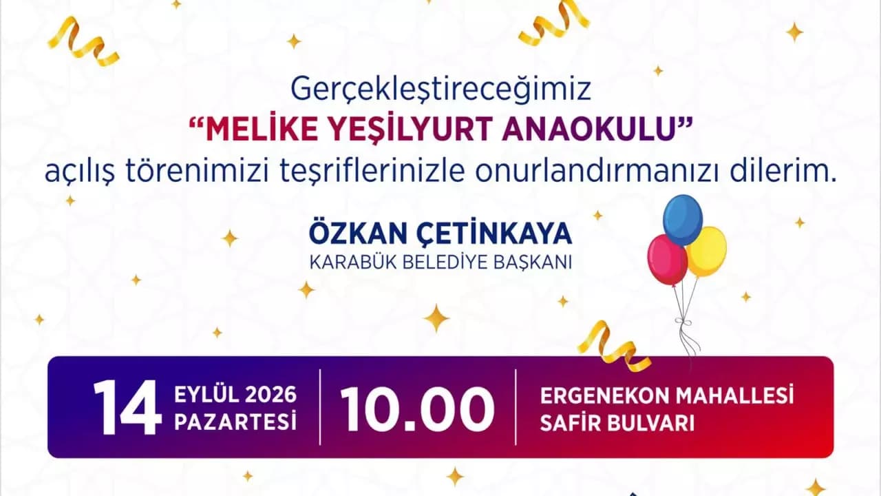 Melike Yeşilyurt Anaokulu Açılıyor