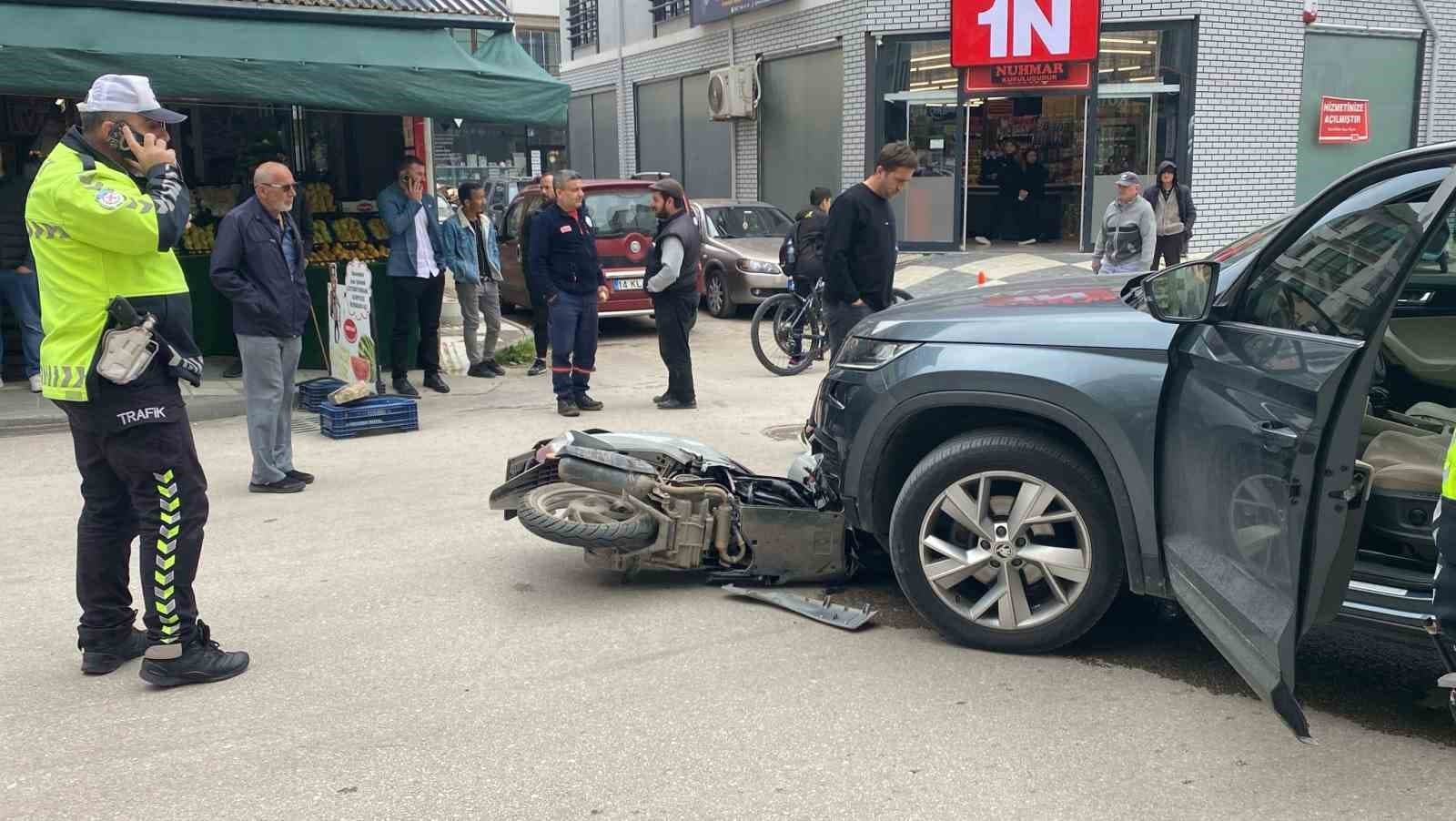 Bolu’da cip ile motosiklet çarpıştı: 1 yaralı