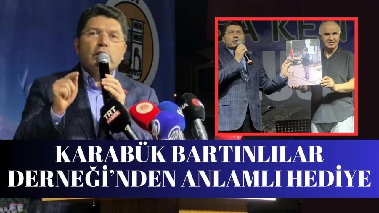 Adalet Bakanı Yılmaz Tunç'a duygulandıran hediye