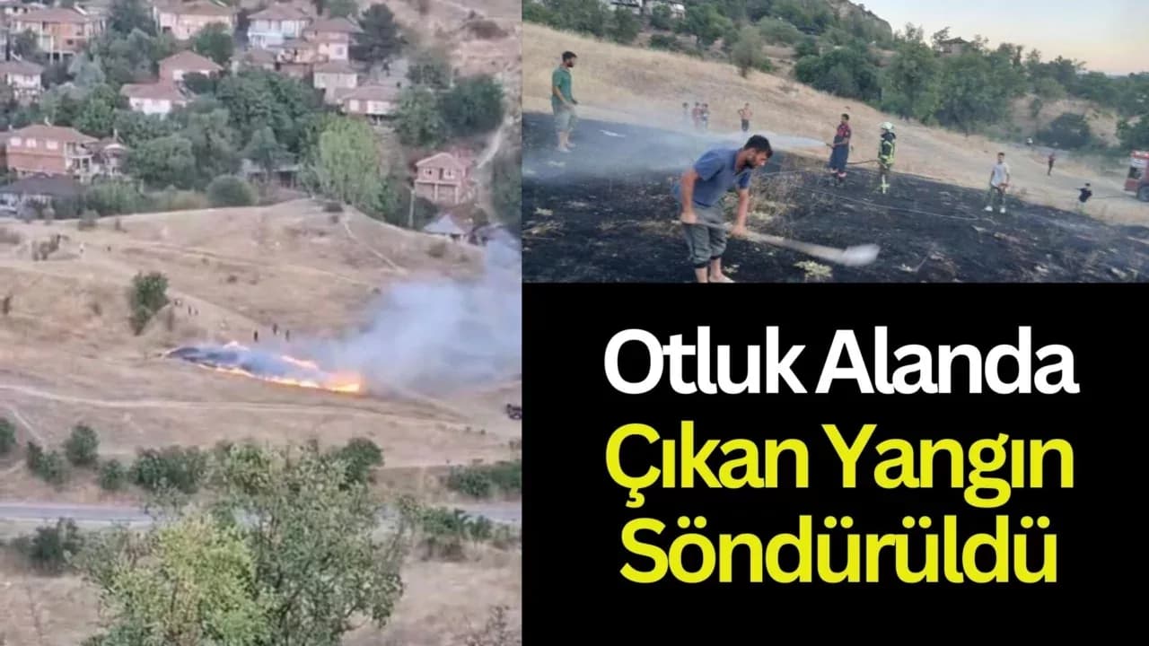 Otluk Alanda Çıkan Yangın Büyümeden Söndürüldü