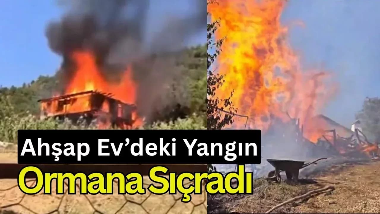 Karabük'te ahşap evde çıkan yangın ormanlık alana sıçradı