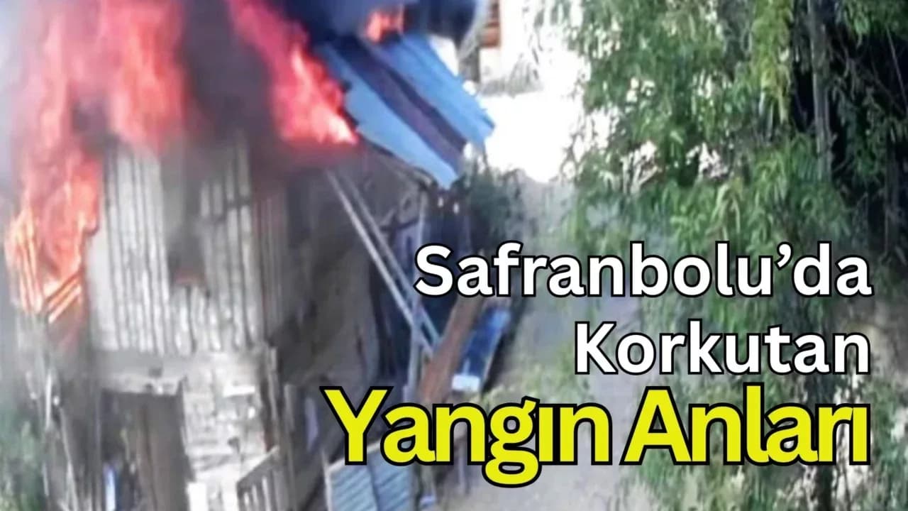 Ahşap evde başlayıp ormanlık alana sıçrayan yangının güvenlik kamerası görüntüleri ortaya çıktı