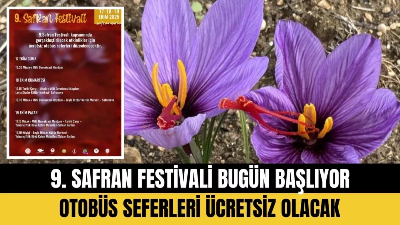 9. SAFRAN FESTİVALİ BUGÜN BAŞLIYOR