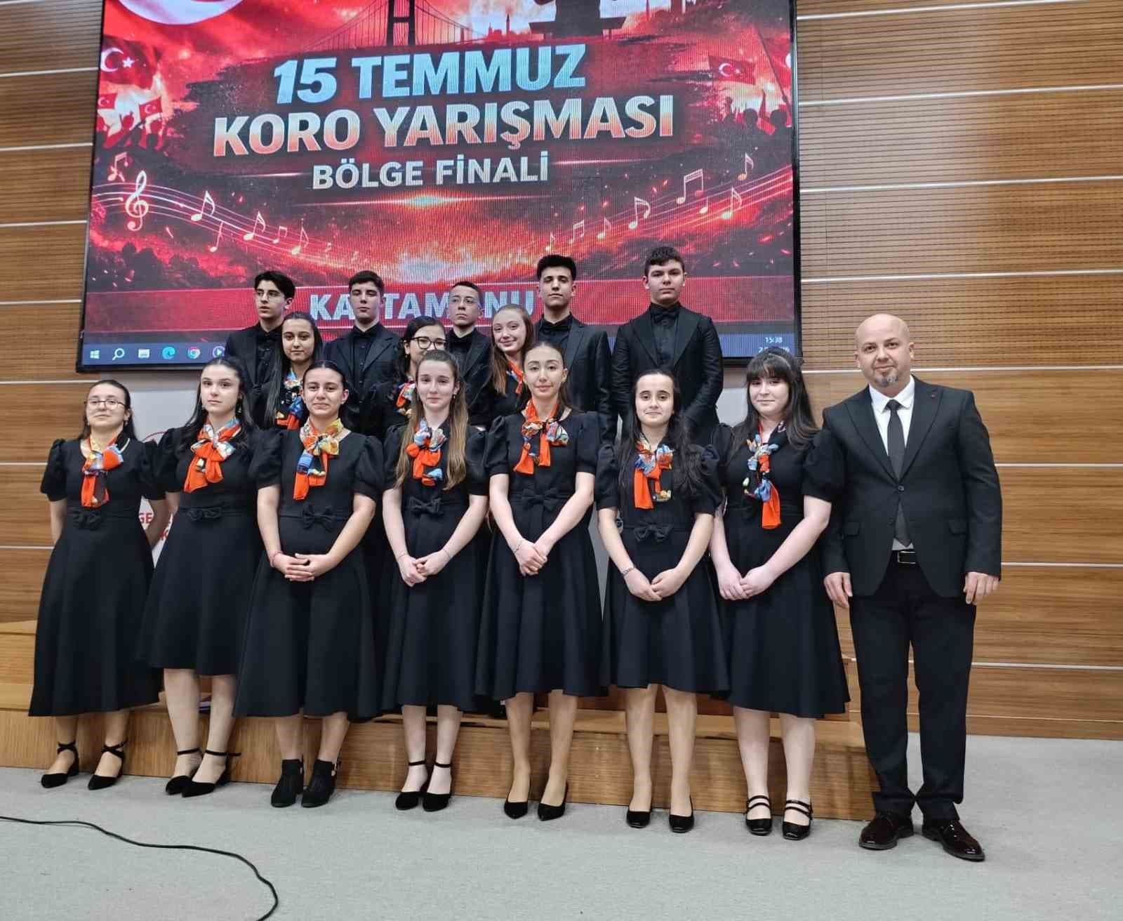 Kastamonulu öğrenciler koro yarışmasının bölge finalinde 1’inci oldu
