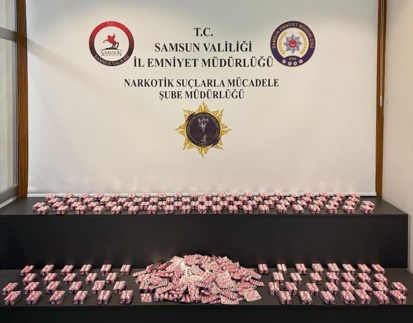 Samsun’da 11 bin 704 adet uyuşturucu hap ele geçirildi