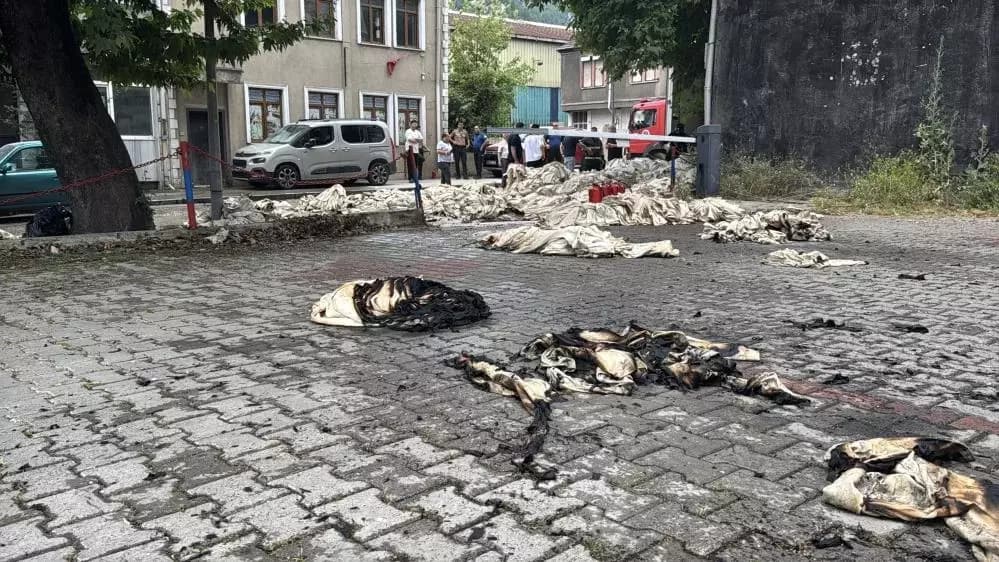 Tekstil işletmesinde yangın paniği