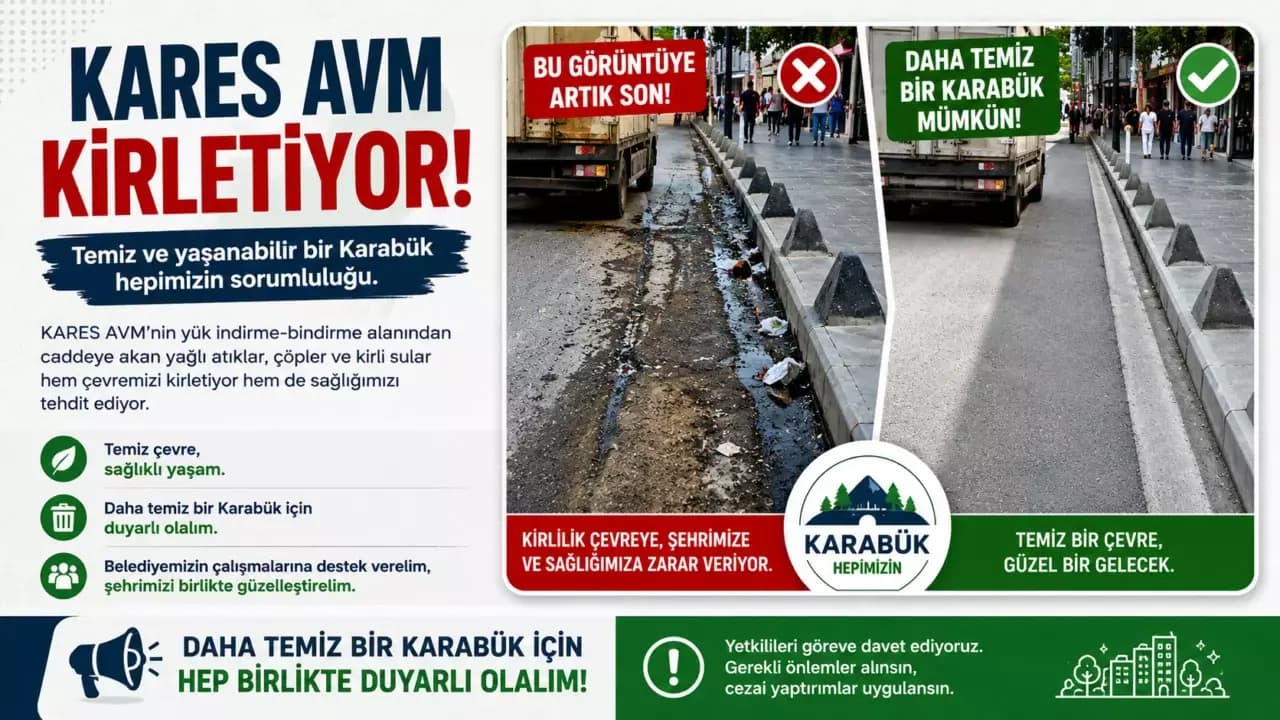 KARES AVM Önündeki Çevre Kirliliği Tepki Çekiyor