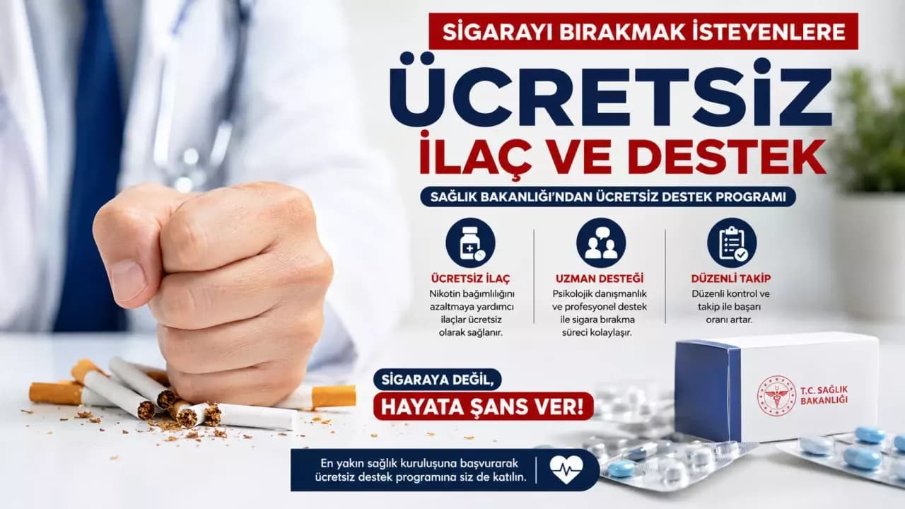 Sigarayı Bırakmak İsteyenlere Ücretsiz İlaç Desteği