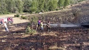 Tokat’ta örtü yangını: 15 dönüm ekili arazi küle döndü