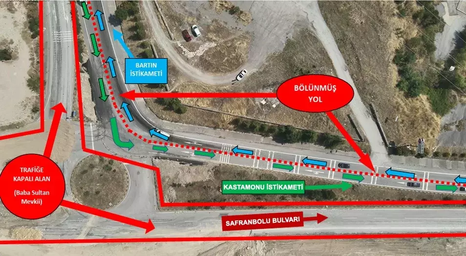 Baba Sultan Kavşağı’nda Trafik Düzeni Değişti 1 safranbolu baba sultan kavsaginda ulasim duzenlemesi